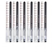 齐心针管笔细中性笔财务办公用细笔0.38mm 钛钢珠头水笔黑色