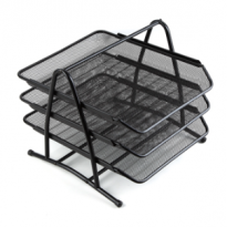 齐心 B2163 耐用金属铁网文件盘 三层资料架